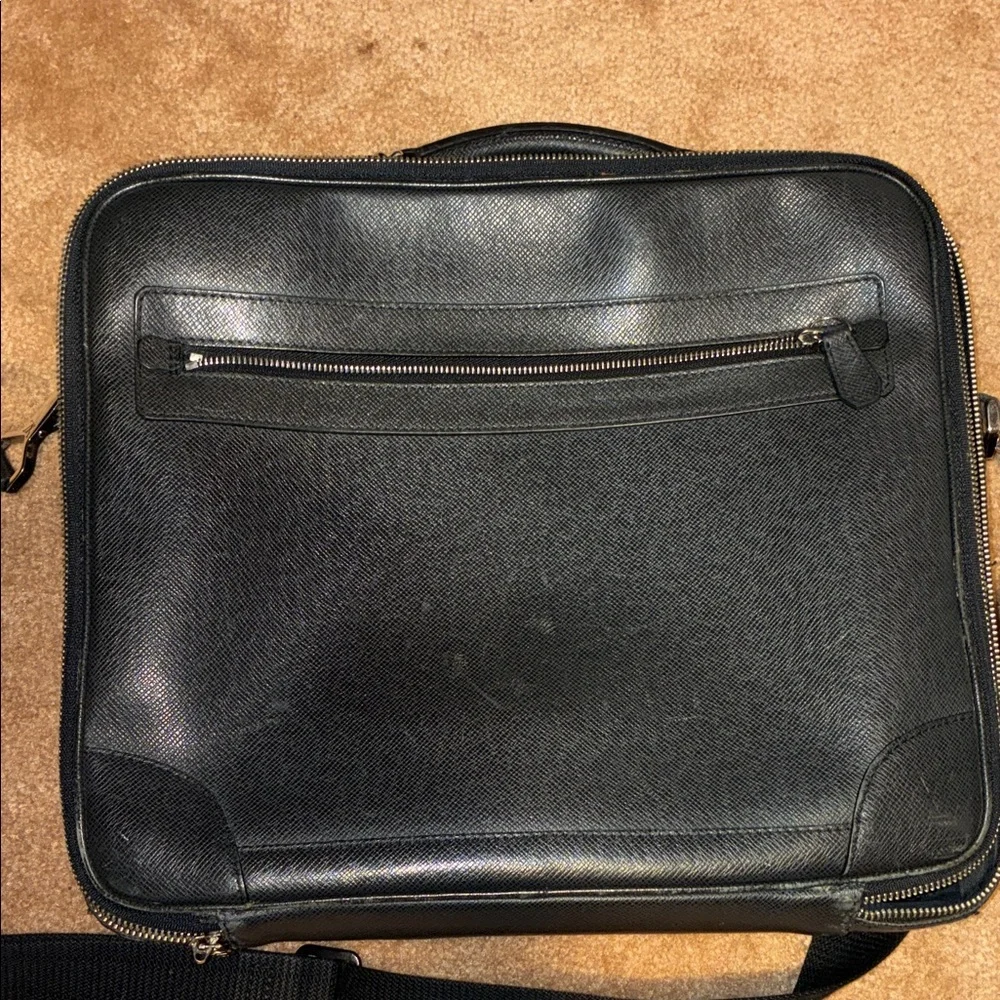 Louis Vuitton Armand Taurillon Leather Black Briefcase